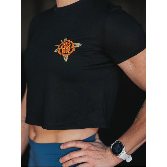 
                                        Дамска спортна тениска Crop T-Shirt- Storm-2POOD