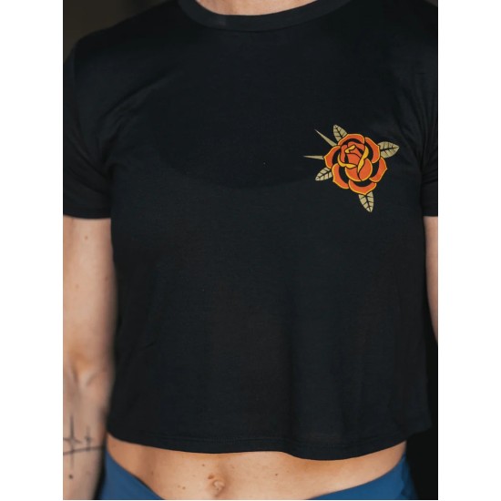 
                                        Дамска спортна тениска Crop T-Shirt- Storm-2POOD