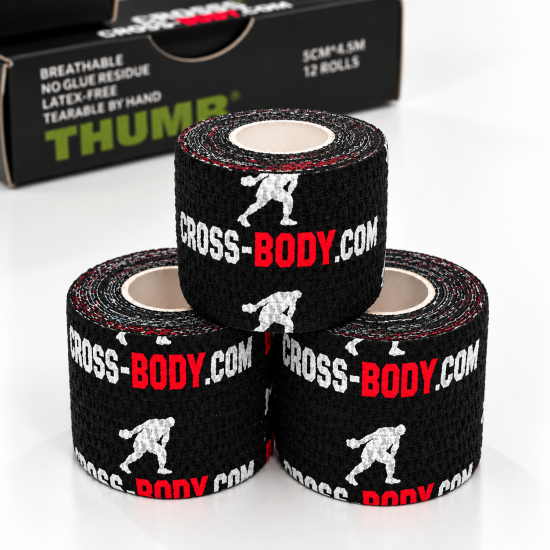 
                                        Hookgrip Tape Cross-Body Thumb Black Tape 5 см х  4.5 м– 2.0 Edition