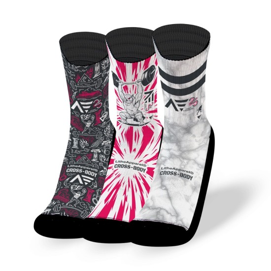 
                                        Официални чорапи Athens Throwdown 2026 – Пакет от 3 модела  Marble / Graphic / Owl