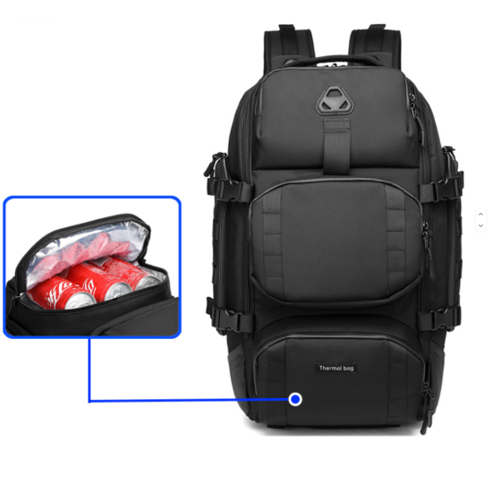 
                                        48L Tactical Sports Backpack – Waterproof with Thermal Pocket and USB Port