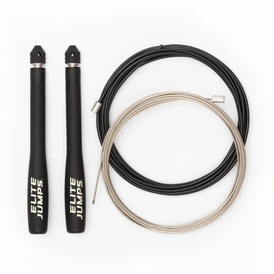 
                                        Въже за скачане Bullet COMP® - Speed Rope-Double Under- Черно-Elite Jumps