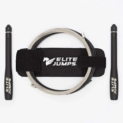 Въже за скачане Bullet COMP® - Speed Rope-Double Under- Черно-Elite Jumps