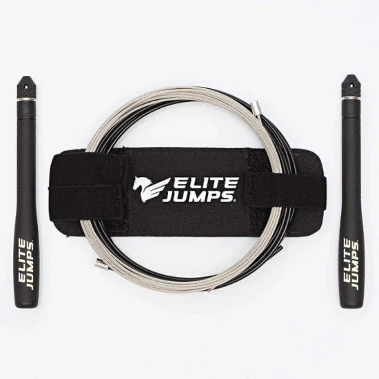 
                                        Въже за скачане Bullet COMP® - Speed Rope-Double Under- Черно-Elite Jumps