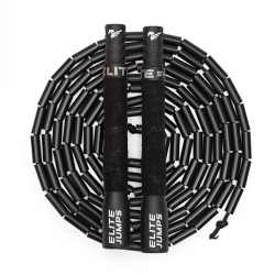 Въже за скачане Freestyle Beaded Jump Rope - Long Handles -Черно-Elite Jumps