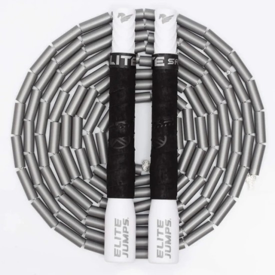 
                                        Freestyle Beaded Jump Rope - Long Handles -White-Elite Jumps
