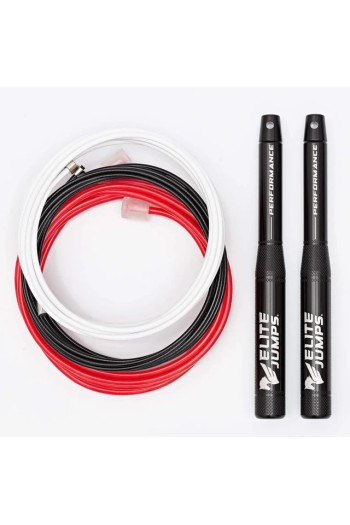 Въже за скачане Sports Performance-Double Under- Черно-Elite Jumps Cross-Training