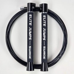 Въже за скачане Speed Jump Rope-Surge® 4.0 - Черно- Elite Jumps