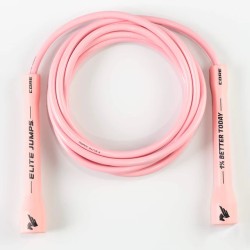 Въже за скачане 1% Better Today - 6mm PVC Jump Rope - Pastel Pink- Elite Jumps
