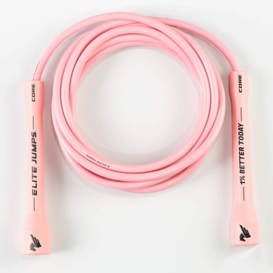 
                                        Въже за скачане 1% Better Today - 6mm PVC Jump Rope - Pastel Pink- Elite Jumps