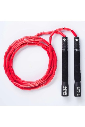 Freestyle Beaded Jump Rope - Long Handles -White-Elite Jumps Freestyle Beaded Jump Rope - Long Handles -White-Elite Jumps Cross-Training