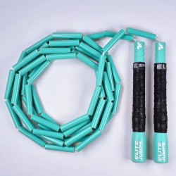 Въже за скачане Freestyle Beaded Jump Rope - Long Handles -Turquoise/Black-Elite Jumps