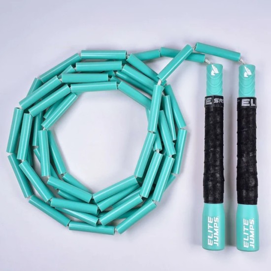 
                                        Въже за скачане Freestyle Beaded Jump Rope - Long Handles -Turquoise/Black-Elite Jumps