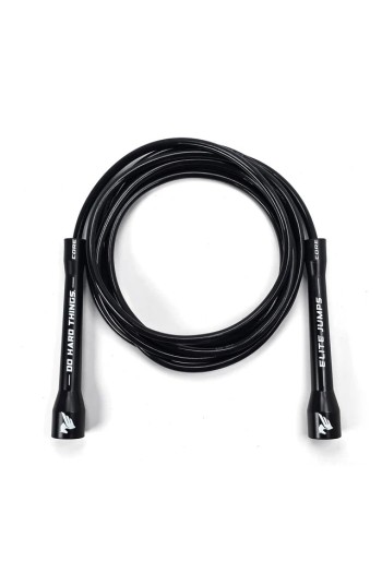 Jump Rope with 6 mm PVC Cable Do Hard Things® - Elite Jumps Black Cross-Training