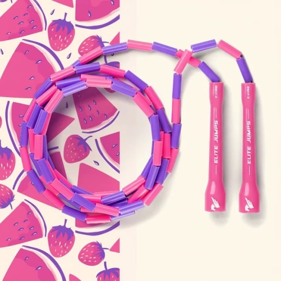 
                                        Kids Signature Beaded Jump Rope – Pink/Purple – Elite Jumps