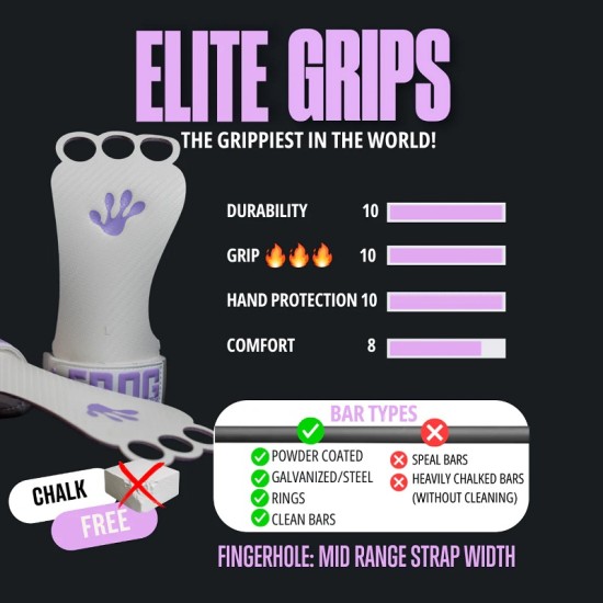 
                                        Грипове за ръце ELITE GRIPS 4.0 - HD Fingerless -Lavender