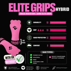 Грипове за ръце FROG GRIPS® ELITE HYBRID – Fingerless Pink Elite Hybrid Grips 
