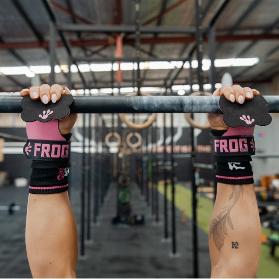 
                                        Грипове за ръце FROG GRIPS® ELITE HYBRID – Fingerless Pink Elite Hybrid Grips