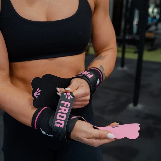 
                                        Грипове за ръце FROG GRIPS® ELITE HYBRID – Fingerless Pink Elite Hybrid Grips