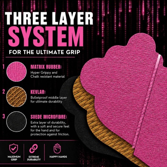 
                                        Грипове за ръце FROG GRIPS® ELITE HYBRID – Fingerless Pink Elite Hybrid Grips