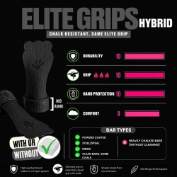 Грипове за ръце FROG GRIPS® ELITE HYBRID – Fingerless Black Elite Hybrid Grips 
