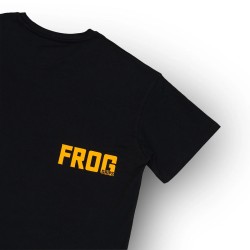 Unisex Oversized тениска - Black/Orange - Frog 
