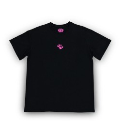 Unisex Oversized тениска - Black/Pink - Frog 