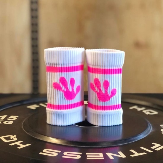 
                                        Дълги спортни накитници Frog Sweatbands- Бяло /Розово