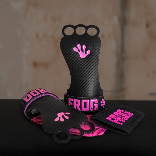 
                                        Грипове за ръце FROG ELITE GRIPS 4.0 - 3H FINGER HOLES  Розави