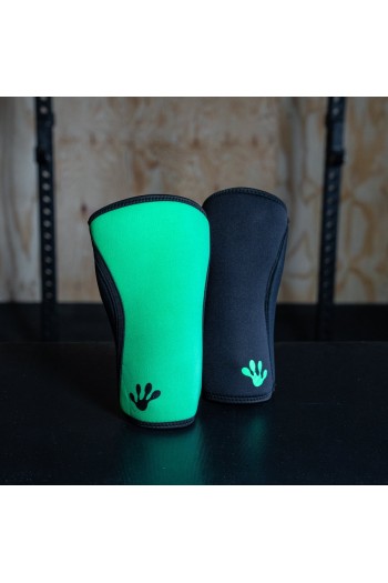 Set Неопренови наколенки Reversible Knee Sleeves -FROG- Black/Green Cross-Training