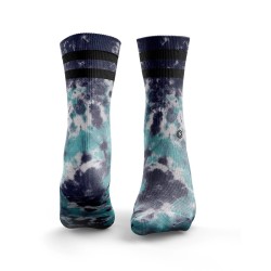 Спортни чорапи Tie Dye 2Stripe Dark Blue-Teal- HEXXEE 