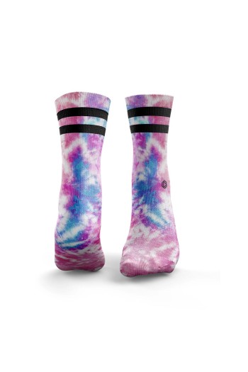 Спортни чорапи Tie Dye 2Stripe Frozen Pink - Blue- HEXXEE Cross-Training