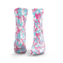 Sports socks Camouflage 2.0 Pastel Pink & Blue-HEXXEE