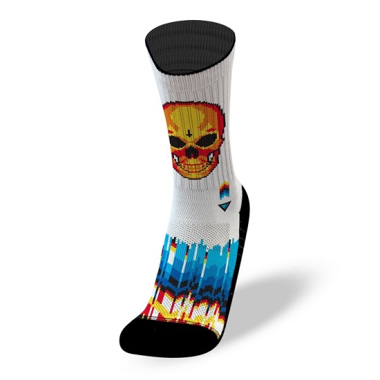 
                                        Sports socks PIXEL SKULL-Lithe