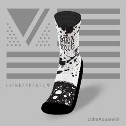 Спортни чорапи Splash black and white [ChienVille x LitheApparel]