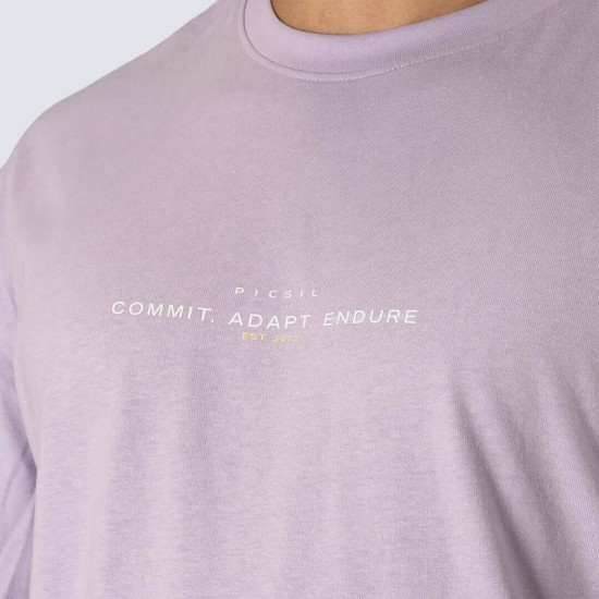 
                                        T-shirt Urban Oversize Organic Cotton-Adapt to the Journey-Lilac- Picsil