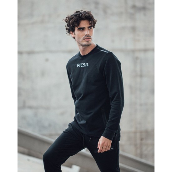 
                                        Мъжка спортна блуза Picsil -Черна