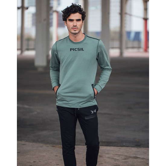 
                                        Мъжка спортна блуза Picsil -Зелена