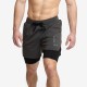 
                                        Shorts with compression mesh 2 in 1 man Premium Moss -Picsil