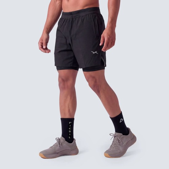 
                                        Къси панталони с клин Men's 2in1 Performance SS26 Picsil-Moonless-Picsil