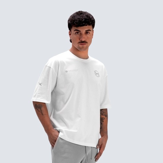 
                                        Мъжка  тениска Oversize T-Shirt Men Lifestyle AW25-White-Picsil