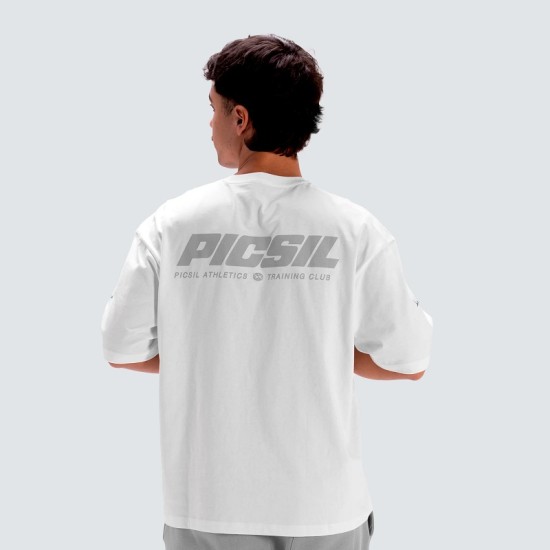 
                                        Мъжка  тениска Oversize T-Shirt Men Lifestyle AW25-White-Picsil