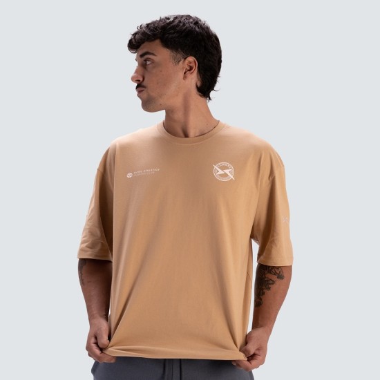 
                                        Мъжка  тениска Oversize T-Shirt Men Lifestyle AW25-Mocha-Picsil