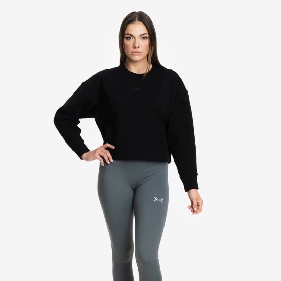 
                                        Дамска спортна блуза Picsil Crop Jersey Sweatshirt-Черна