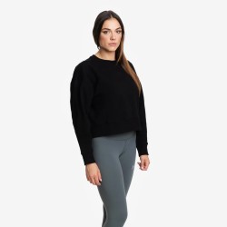 Дамска спортна блуза Picsil Crop Jersey Sweatshirt-Черна