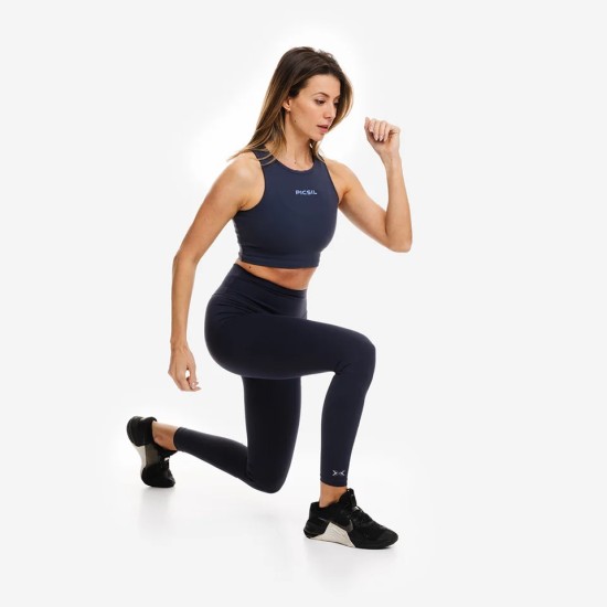 
                                        Спортно бюстие Crop Top Picsil Navy - За Cross-Training и фитнес