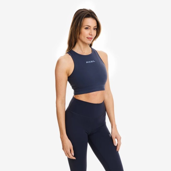 
                                        Спортно бюстие Crop Top Picsil Navy - За Cross-Training и фитнес