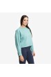 Women's Picsil Crop Jersey Sweatshirt- Cyan Cross-Training