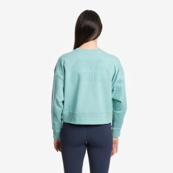 Дамска спортна блуза Picsil Crop Jersey Sweatshirt- Cyan