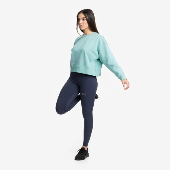 
                                        Дамска спортна блуза Picsil Crop Jersey Sweatshirt- Cyan